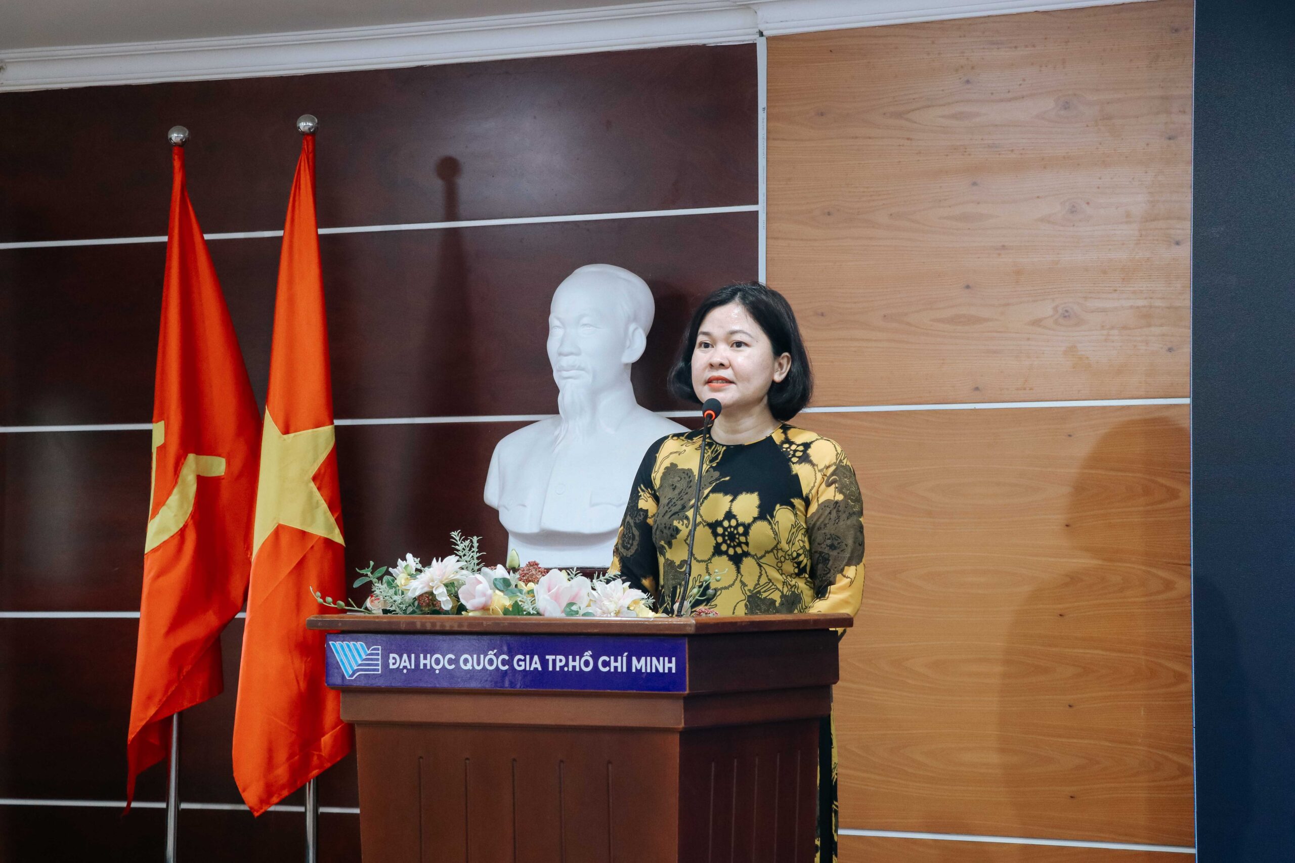 PGS.TS Lê Ngọc Quỳnh Lam - Giám đốc Trung tâm Kiểm định chất lượng giáo dục - ĐHQG TPHCM phát biểu