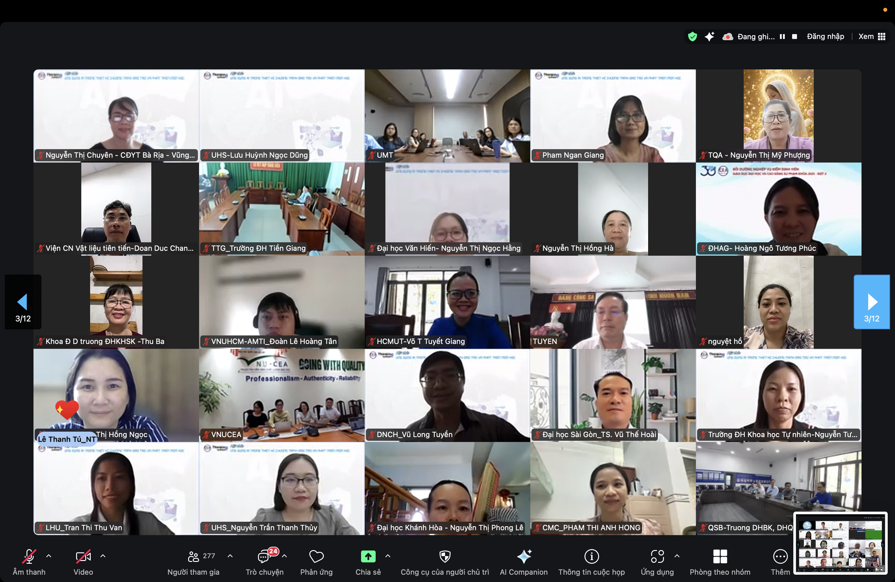 Đông đảo Thầy Cô trên khắp cả nước tham dự Hội thảo trực tuyến