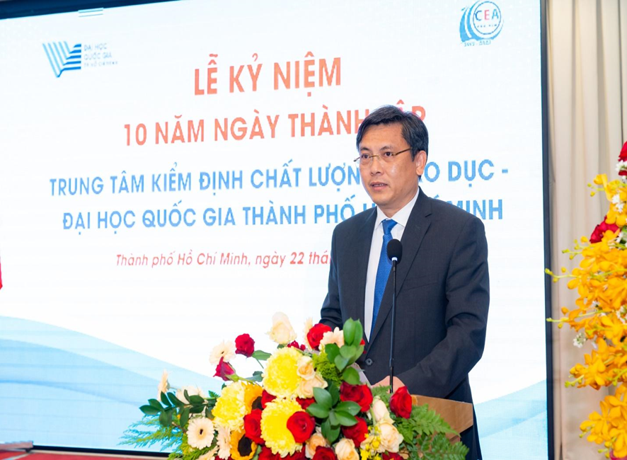 Assoc.Prof.Dr. Nguyen Minh Tam - Vice President of VNU-HCMC spoke at the ceremony - Photo: CEA-HCM